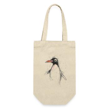 Cute Penguin - Hand Drawn Sketch Art Shirt - Gift Bag for Bottles - nature - Front