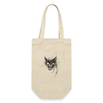 Crazy Cat - Wild Feral Cat Sketch Art Shirt - Gift Bag for Bottles - nature - Front
