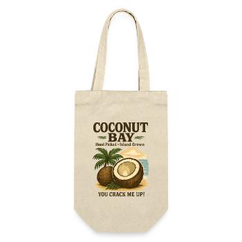 Kokosnuss Bay Vintage - Geschenkbeutel für Flaschen - Natur - Vorne