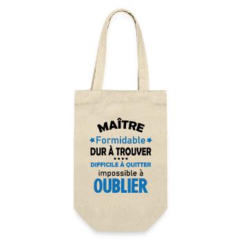 Maître formidable idée cadeau maître d'école - Sac à bouteille - nature - Devant