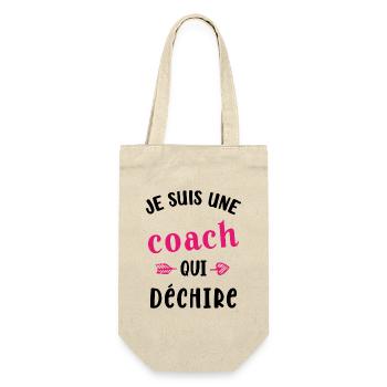 Une Coach qui déchire Femme Sportif Cadeau Humour - Sac à bouteille - nature - Devant