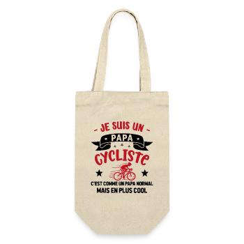 Je suis un Papa Cycliste Humour Vélo - Sac à bouteille - nature - Devant