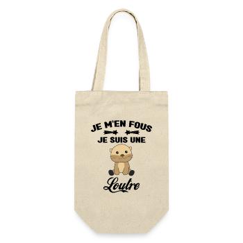 Je M'en Fous Je Suis Une Loutre Humour Cadeau - Sac à bouteille - nature - Devant