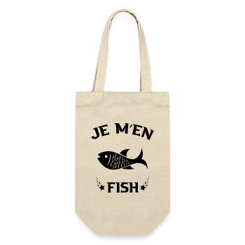 Je M'en Fish Cadeau Pêcheur Drôle Pêche - Sac à bouteille - nature - Devant