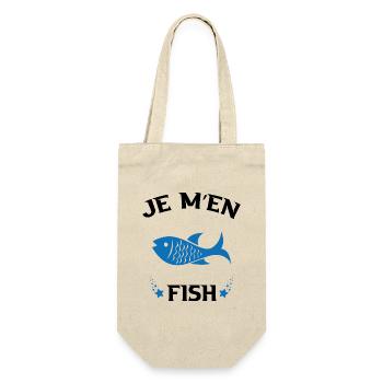 Je M'en Fish Cadeau Pêcheur Drôle Pêche - Sac à bouteille - nature - Devant