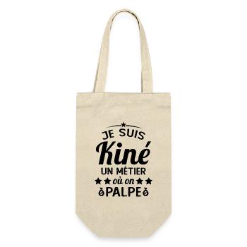 Cadeau Je suis Kiné Humour Citation - Sac à bouteille - nature - Devant