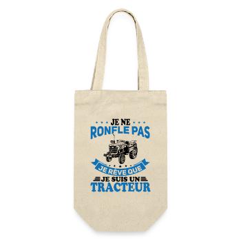 Je ne Ronfle pas je rêve que je suis un Tracteur - Sac à bouteille - nature - Devant