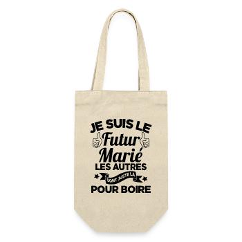 Cadeau de célibataire pour un futur marié - Sac à bouteille - nature - Devant