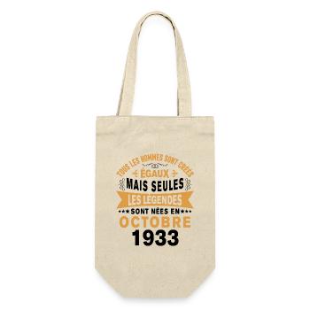 Les Légendes Sont Nées En Octobre 1933 Cadeau - Sac à bouteille - nature - Devant