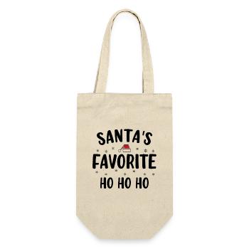 Santa's favorite ho - Gift Bag for Bottles - nature - Front