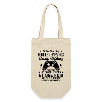 Je ne joue pas tout le temps aux jeux vidéos - Sac à bouteille - nature - Devant