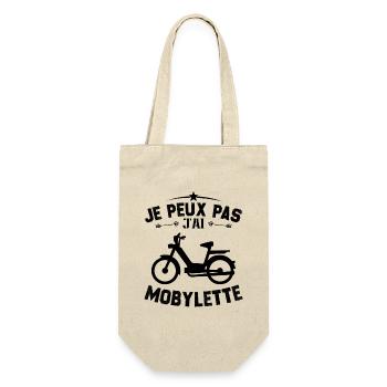 Je Peux Pas J'ai Mobylette Cadeau - Sac à bouteille - nature - Devant
