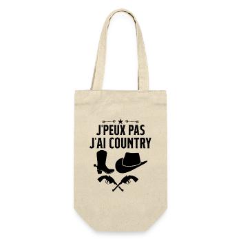 Je Peux Pas J'ai Country Cowboy Western Cadeau - Sac à bouteille - nature - Devant
