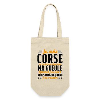 Corse je ne ferme pas ma gueule cadeau humour - Sac à bouteille - nature - Devant