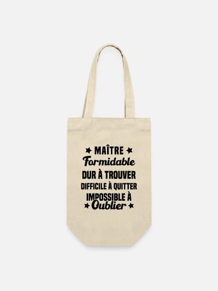 Maître Formidable Idée Cadeau Maître D'école - Sac à bouteille - nature