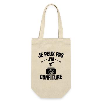 je peux pas j'ai confiture idée cadeau humour - Sac à bouteille - nature - Devant