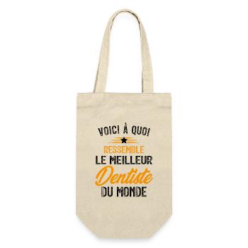 Voici à Quoi Ressemble le Meilleur Dentiste Cadeau - Sac à bouteille - nature - Devant