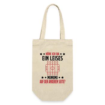 Tischfussball Geschenk Fans Wuzler Tischfussball - Geschenkbeutel für Flaschen - Natur - Vorne