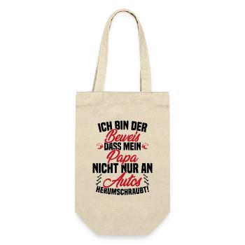Je suis la preuve que papa ne se soucie pas seulement des voitures - Sac à bouteille - nature - Devant