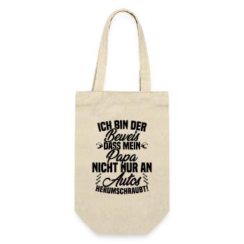Je suis la preuve que papa ne se soucie pas seulement des voitures - Sac à bouteille - nature - Devant
