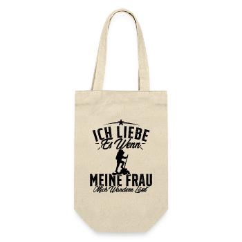 Ich liebe es wenn meine Frau mich wandern lässt - Geschenkbeutel für Flaschen - Natur - Vorne