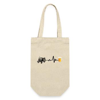 Ligne de tracteur et de bière Heartbeat - Sac à bouteille - nature - Devant