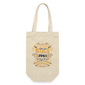 Vintage Nées En Mars 1961 Cadeau D'anniversaire - Sac à bouteille - nature - Devant