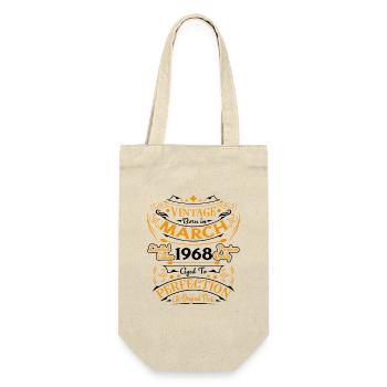 Vintage born in March 1968 birthday gift - Gift Bag for Bottles - nature - Front