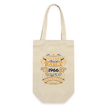 Vintage Nées En Mars 1966 Cadeau D'anniversaire - Sac à bouteille - nature - Devant