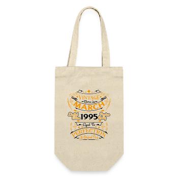 Vintage born in March 1995 birthday gift - Gift Bag for Bottles - nature - Front