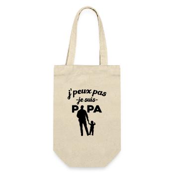 Je peux pas je suis papa bébé - Sac à bouteille - nature - Devant