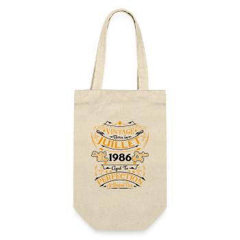 Vintage Geburtstagsgeschenk Vintage Juli 1986 - Geschenkbeutel für Flaschen - Natur - Vorne