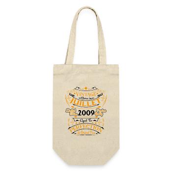 Vintage Geburtstagsgeschenk Vintage Juli 2009 - Geschenkbeutel für Flaschen - Natur - Vorne