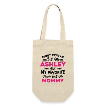Ashley nom Maman m'appellent Ashley - Sac à bouteille - nature - Devant