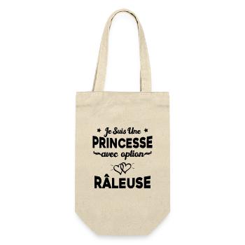 je suis une princesse avec option râleuse femme - Sac à bouteille - nature - Devant