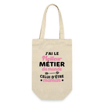 Le Meilleur Métier du Monde, celui d'être Maman - Sac à bouteille - nature - Devant