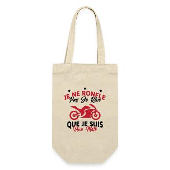 Je Ne Ronfle Pas Je Rêve Que Je Suis Une Moto - Sac à bouteille - nature - Devant