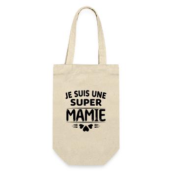 Super Mamie Cadeau de Noël Fête des Grands Mères - Sac à bouteille - nature - Devant