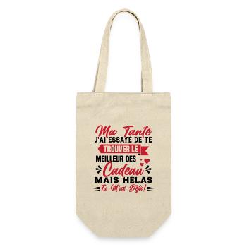 Ma tante Cadeau Fête des Mères Enfant Famille - Sac à bouteille - nature - Devant