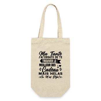 Ma tante Cadeau Fête des Mères Enfant Famille - Sac à bouteille - nature - Devant