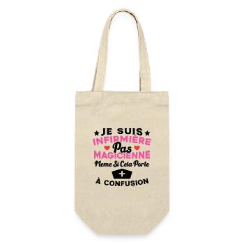 Je suis une Infirmière pas Magicienne Humour - Sac à bouteille - nature - Devant