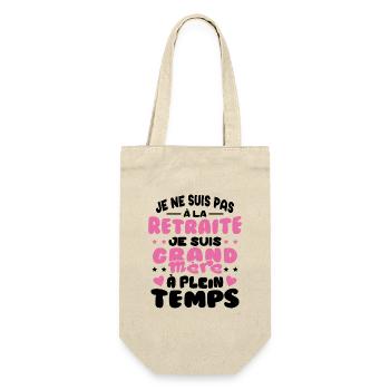 Pas à la Retraite je suis Grand Mère à Plein temps - Sac à bouteille - nature - Devant