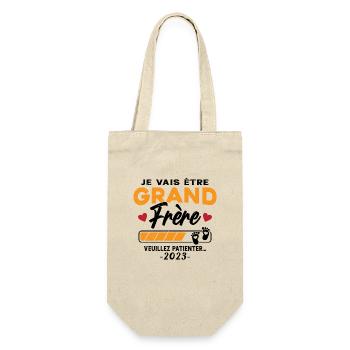 Je vais Être Grand Frère 2023 idée cadeau - Sac à bouteille - nature - Devant