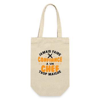Jamais faire confiance à un chef trop maigre - Sac à bouteille - nature - Devant