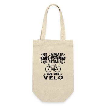Un Retraité Sur Son Vélo Humour Retraite Cycliste - Sac à bouteille - nature - Devant