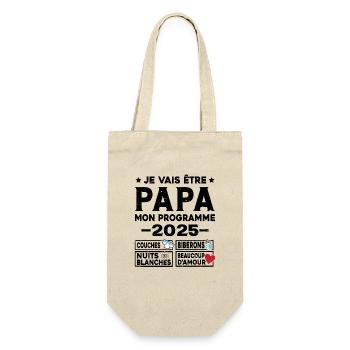 Je vais être papa mon programme en 2025 - Sac à bouteille - nature - Devant