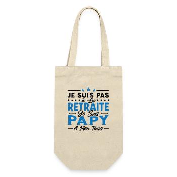 Je ne suis pas retraité je suis papy à plein temps - Sac à bouteille - nature - Devant