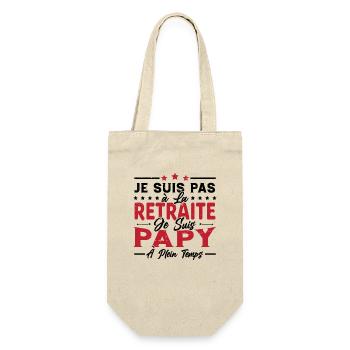 Je ne suis pas retraité je suis papy à plein temps - Sac à bouteille - nature - Devant