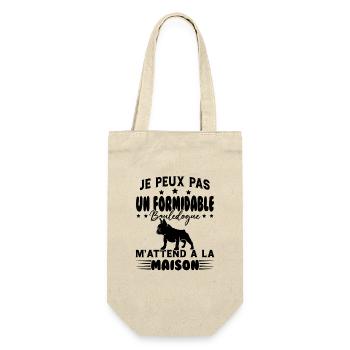 Je Peux Pas un formidable Bouledogue M'attend - Sac à bouteille - nature - Devant