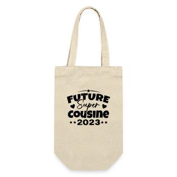 Future Super Cousine 2023 Annonce Grossesse - Sac à bouteille - nature - Devant